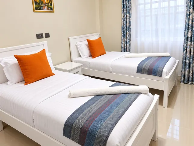 Twin bedroom in the Safaree Airbnb in Nyahururu